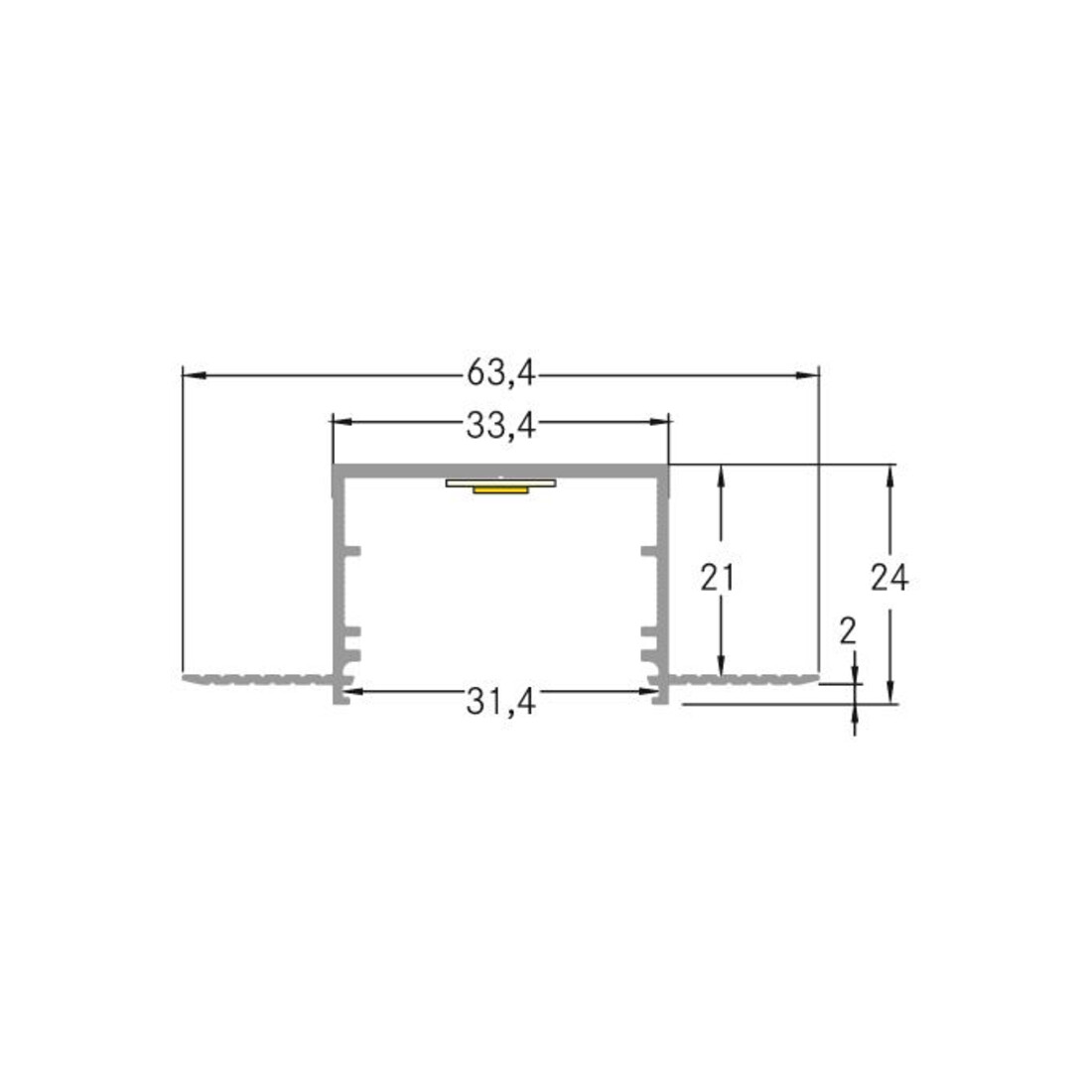 Brumberg Leuchten Profilé LED en aluminium 2000 mm blanc 53656070