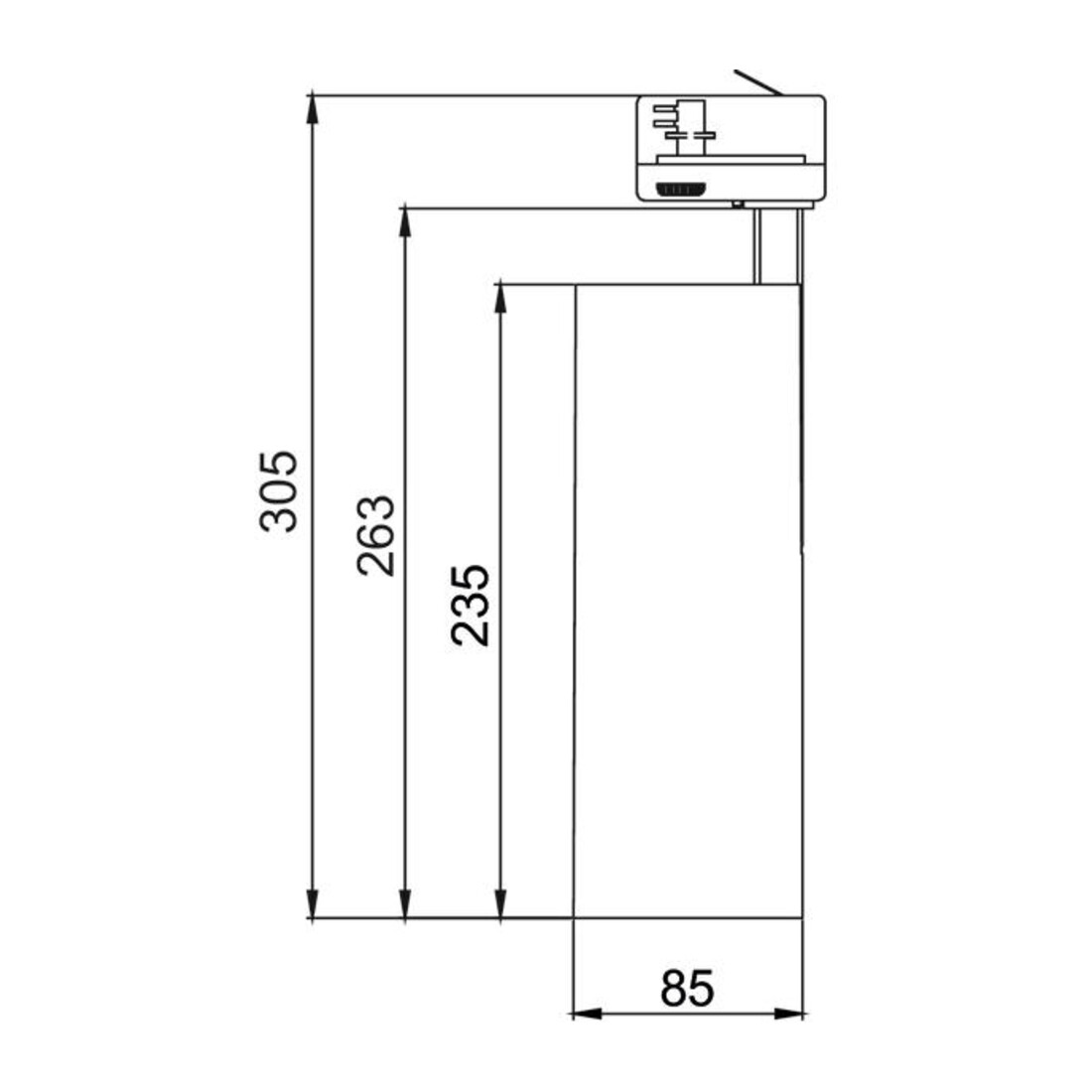 Brumberg Leuchten Projecteur LED sur rail 935, blanc 88397175