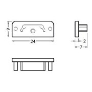 Brumberg Leuchten Set de capuchons de finition argent 53114260-3