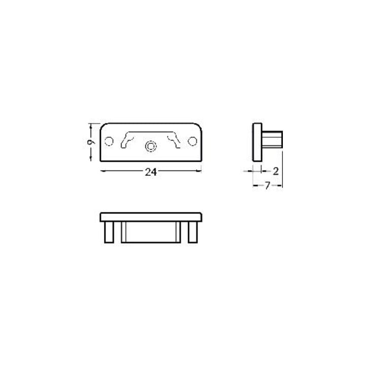 Brumberg Leuchten Set de capuchons de finition argent 53114260