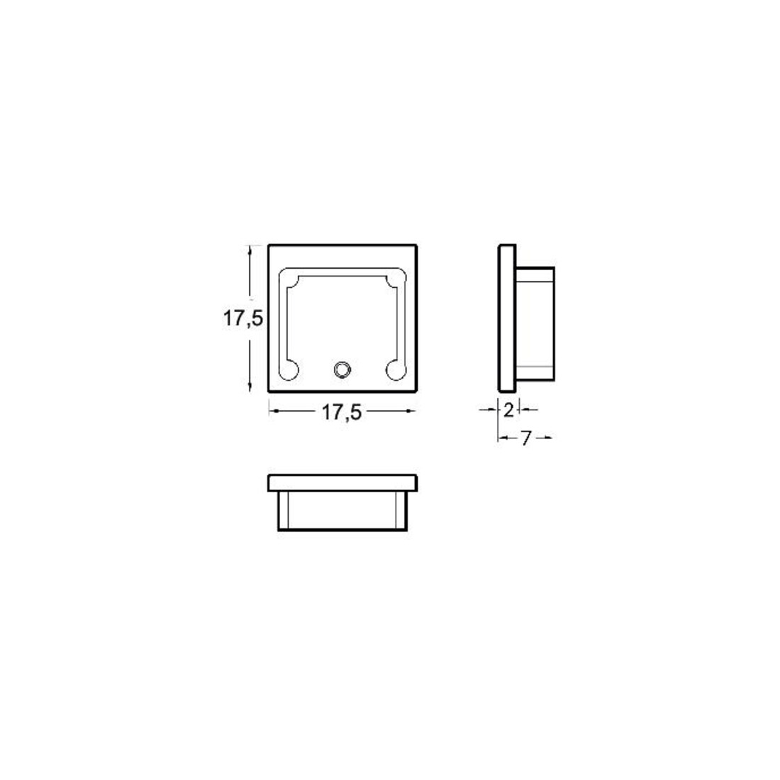 Brumberg Leuchten Set de capuchons d'extrémité argent 53039260