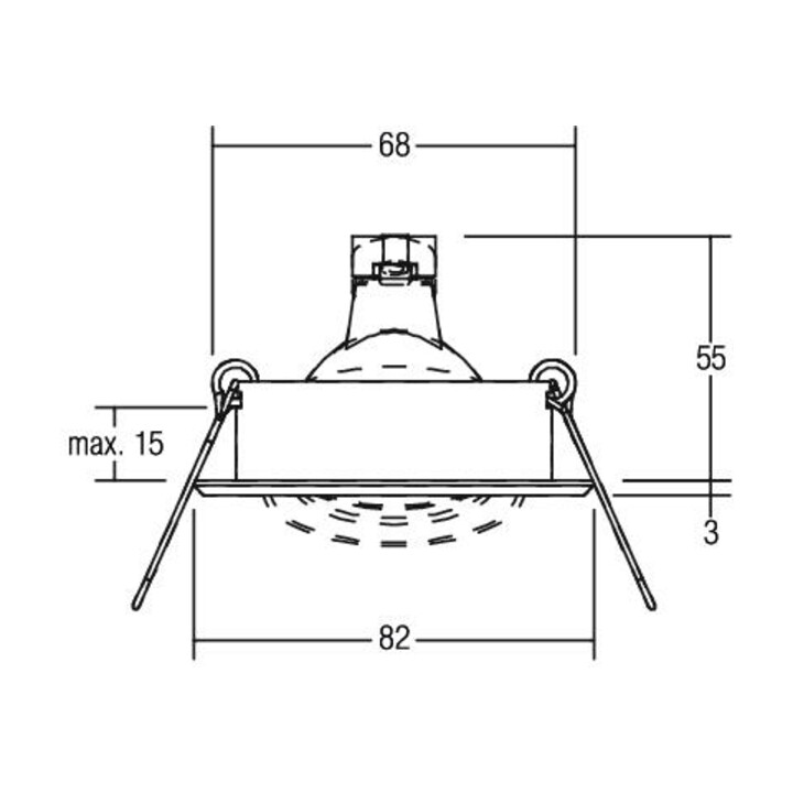 Brumberg Leuchten Spot encastrable GX5,3 50W noir/aluminium 00006400