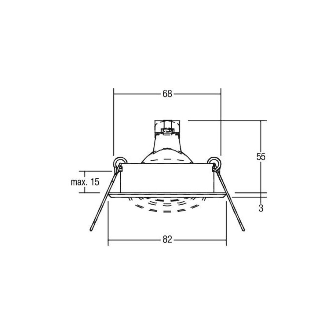Brumberg Leuchten Spot encastrable GX5,3 50W noir/aluminium 00006400