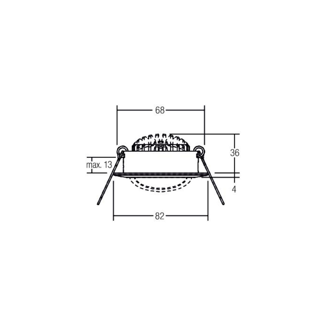 Brumberg Leuchten Spot encastrable LED 3000K chrome dimmable 39363023