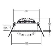 Brumberg Leuchten Spot encastrable LED 350mA d2w blanc 12461073-5