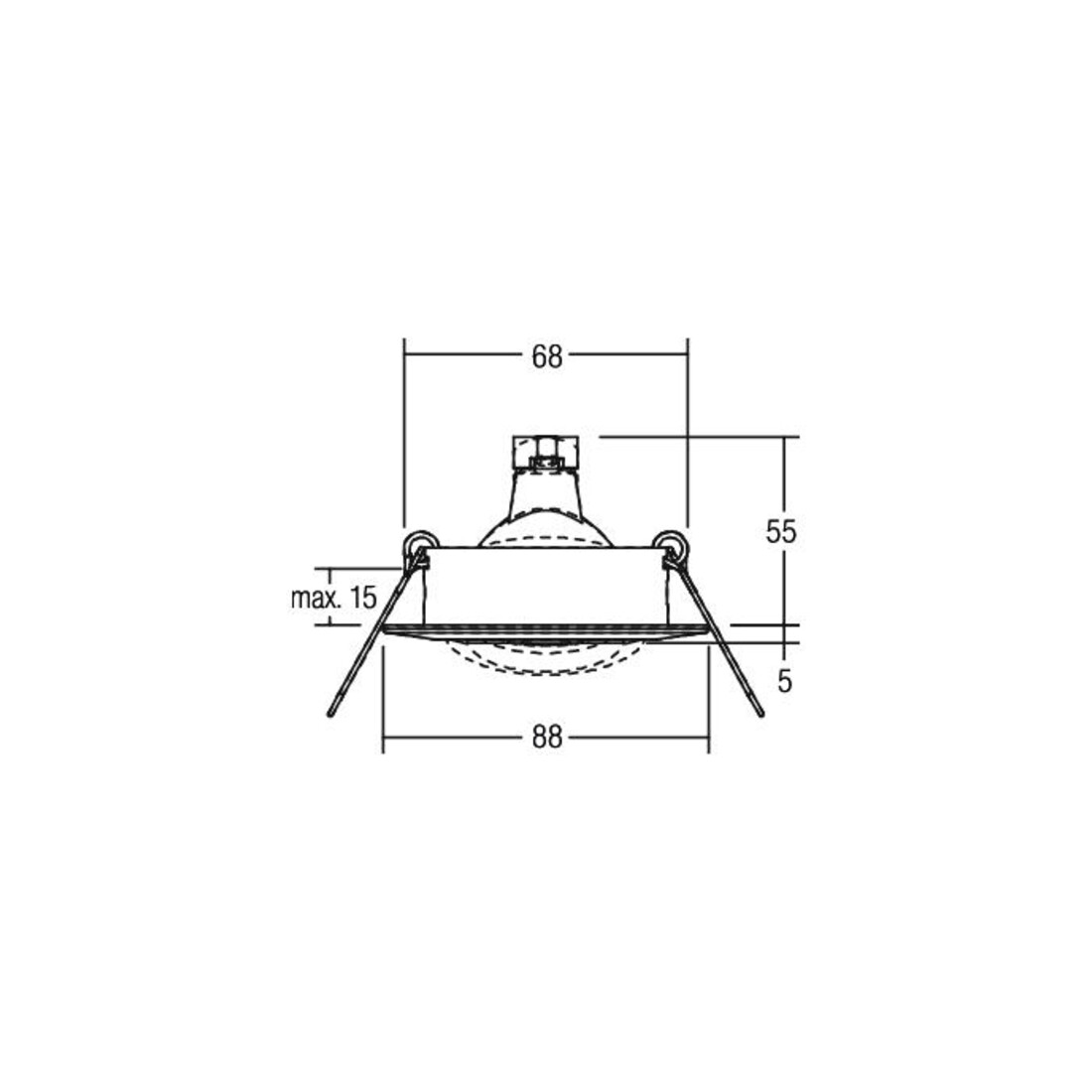 Brumberg Leuchten Spot encastrable NV GX5,3 50W chromé 00196302