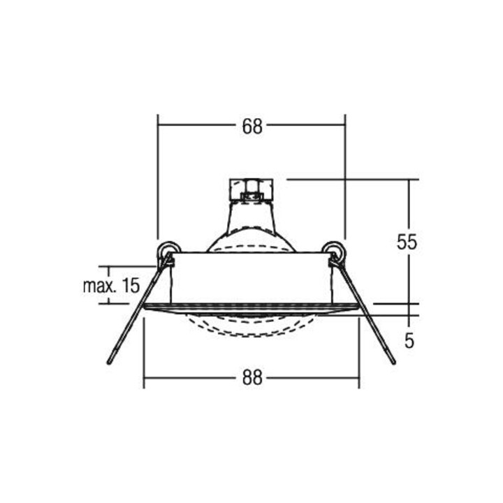 Brumberg Leuchten Spot encastrable NV GX5,3 50W sans support 00196315