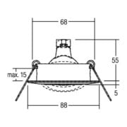 Brumberg Leuchten Spot encastrable NV GX5,3 50W sans support 00196315-5