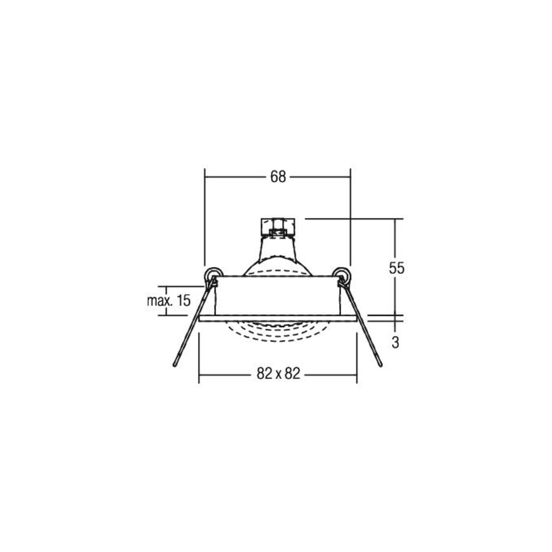 Brumberg Leuchten Spot encastrable NV GX5,3 titane 00006564