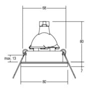 Brumberg Leuchten Spot encastré blanc GX5,3 50W 00206207-5