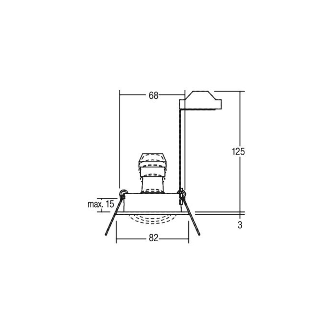 Brumberg Leuchten Spot encastré HV GU10 max. 50W/aluminium mat 36143250
