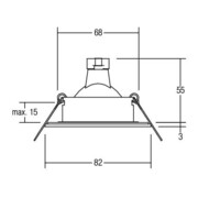 Brumberg Leuchten Spot encastré NV 50W GX5,3 acier inoxydable 26004220-5