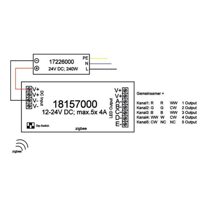 Brumberg Leuchten ZigBee-Dimmer IP20,12-24V DC 18157000