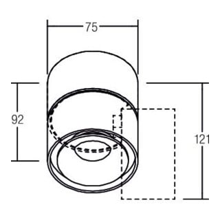 brumberg Plafonnier LED à montage en surface 230 V blanc 12062173