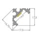 brumberg Profilé d’angle LED en aluminium 2000 mm 53703260