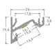 brumberg Profilé d'angle LED en aluminium 2000 mm argent 53702260