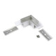 brumberg Raccord en L 53059260 aluminium argent 50 x 50 x 25,1 mm