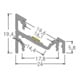 brumberg Set de profilé LED d’angle 2000 mm argent 53912260