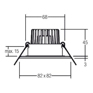 brumberg Spot encastrable LED 230V 3000K inox 38376423
