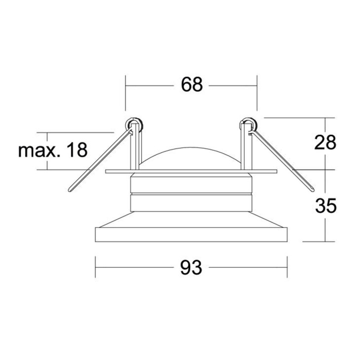 brumberg Spot encastrable LED 3000K 350mA 6W rond blanc structuré
