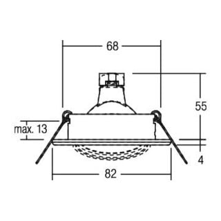 brumberg Spot encastré 3207.03 50W chrome mat
