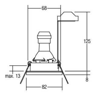 brumberg Spot encastré GU10 max. 50W blanc brillant rond