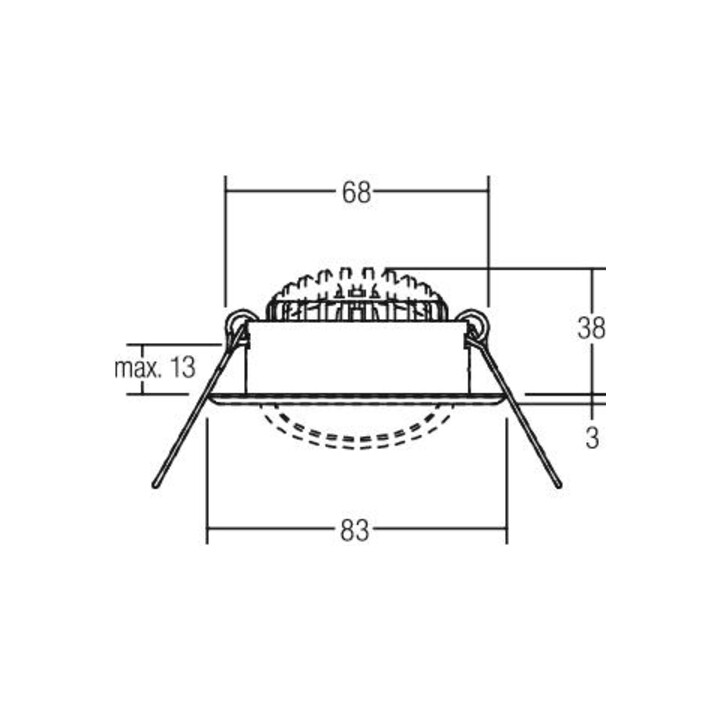 brumberg Spot encastré LED 230V 3000K blanc