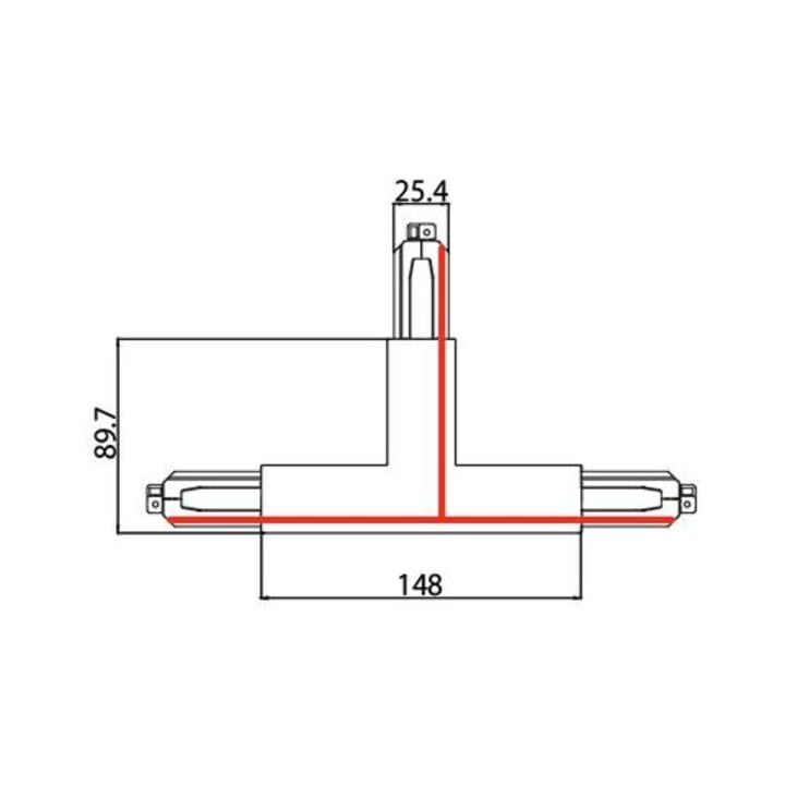 brumberg T-Verbinder SL links weiß 87129070