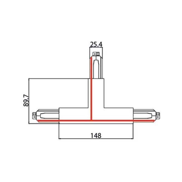 brumberg T-Verbinder SL rechts schwarz 87128080