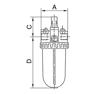 Lubrificateur à brouillard standard RIEGLER avec récipient en polycarbonate
