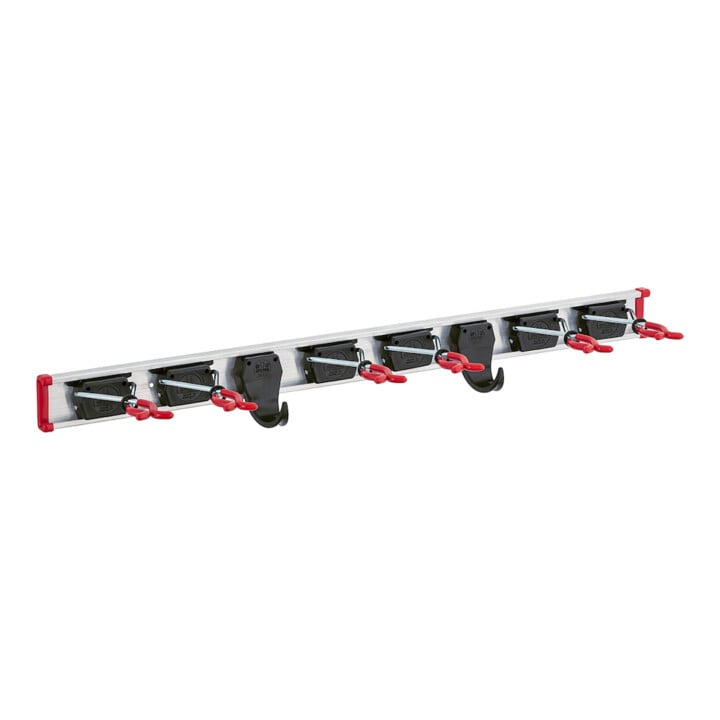 BRUNS Gerätehalterschiene 0,75m 6 Halter + 2 Haken