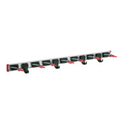 BRUNS Gerätehalterschiene 1,00m 7 Halter + 4 Haken