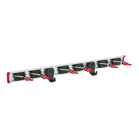 BRUNS Rail porte-appareils 0,75 m 6 supports + 2 crochets