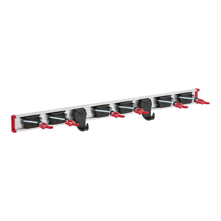 BRUNS Rail porte-appareils 0,75 m 6 supports + 2 crochets