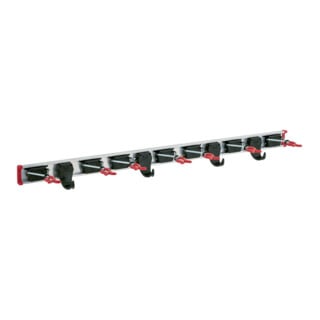 BRUNS Rail porte-appareils 1,00 m avec 7 supports et 4 crochets