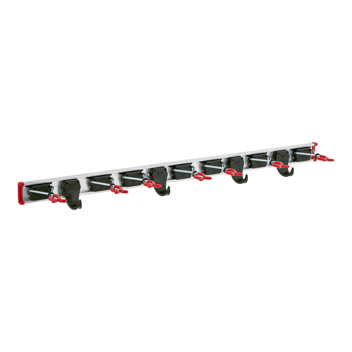 BRUNS Rail porte-appareils 1,00 m avec 7 supports et 4 crochets