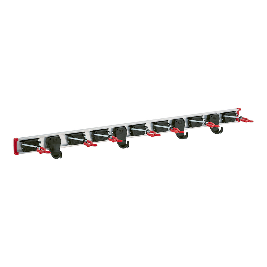 BRUNS Rail porte-appareils 1,00 m avec 7 supports et 4 crochets