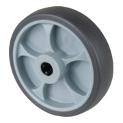 BS Rollen Ersatz-Rad D.125mm Trgf.120kg Gum.grau Achs-D.15mm Nabenl.50mm