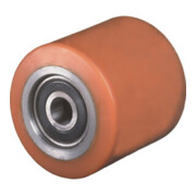 BS Gabelrolle Polyurehtan Einbau-L.75mm Rad-B.75mm D.82mm Achs-D.20mm Trgf. 750kg