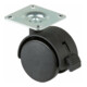 BS Kunststoff-Doppelrolle F85 40 Feststel. + Platte-1