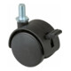 BS Kunststoffdoppelrolle m.Feststeller D.40mm Trgf. 30kg m.Gew.stift M8 Polyamidrad-1