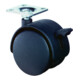 BS Kunststoffdoppelrolle m.Feststeller D.50mm Trgf. 40kg m.Platte Polyamidrad grau-1