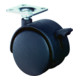 BS Rollen Kunststoffdoppelrolle m.Feststeller D.50mm Trgf. 40kg m.Platte Polyamidrad grau-1