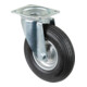 BS Rollen Lenkrolle D.200mm Trgf. 75kg m.Platte Polyurethan schwarz-1