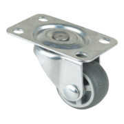 BS Rollen Lenkrolle D.25mm Trgf. 15kg m.Platte Gum.grau