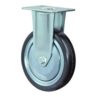BS Rollen Bockrolle C110.A89 Ø 125mm B 32mm 100kg schwarz mit Anschraubplatte