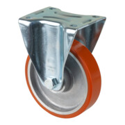 BS Rollen Bockrolle D.125mm Trgf. 200kg Guß-PU-bandage Platte 115x85mm