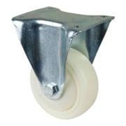 BS Rollen Bockrolle D.125mm Trgf.450kg Ku.Platte L138xB110mm Farbe Rl.weiß