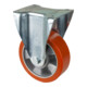 BS Rollen Bockrolle D.150mm Trgf. 550kg Guß-PU-bandage Platte 138x109mm-1