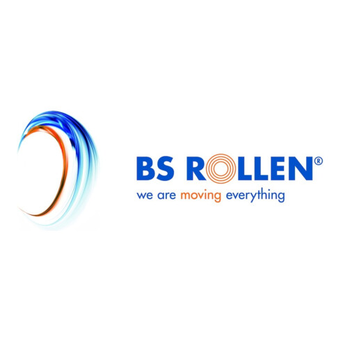 BS Rollen Bockrolle, Durchmesser 100mm, B 35mm, 300kg, HS110 .B14, mit Anschraubplatte weiß